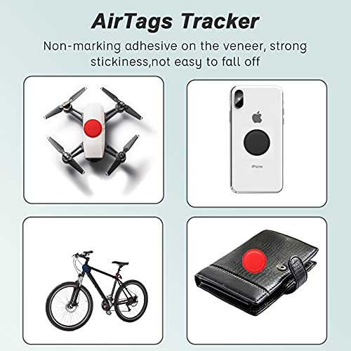 LiZHi Case for Apple Airtag Holder Airtag Case Cover Airtag Sticker Stick on Adhesive Mount Silicone for Tv Remote Car AirTag Phone Case 2 Pack，Black