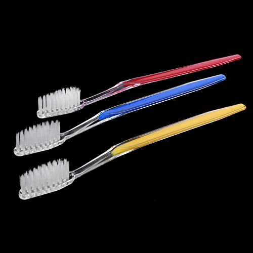 fafortune Disposable Toothbrushes,Toothbrushes Individually Wrapped,Toothbrushes in Bulk Individually Wrapped for Hotel,Air Bnb,Shelter/Homeless/Nursing Home/Charity/Church 5 Colors (100 PCS)