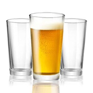 Home Essentials & Beyond Drinking Glasses Set Of 10 Highball Glass Cups 17 Oz Beer Glasses, Water, Juice, Cocktails, Iced Tea, Bar Glasses. Dishwasher Safe.