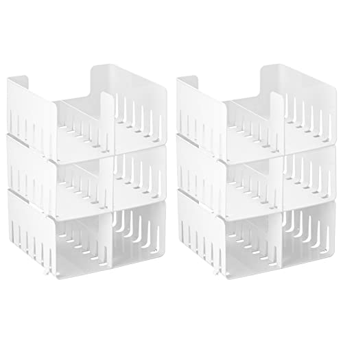 mDesign Stackable Shoe Storage Organizer for Organizing Men's and Women's Shoes Inside Closet - Holds Booties, Pumps, Sandals, Wedges, Flats, Heels - Each Holds 2 Pairs - 6 Pack - White