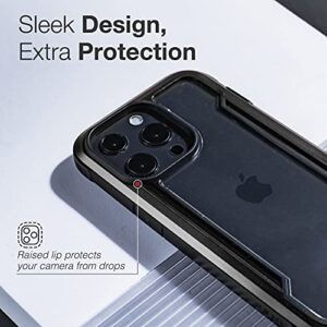 RAPTIC Shield for iPhone 13 Pro Case, Shockproof Protective Clear Case, Military 10ft Drop Tested, Durable Aluminum Frame, Anti-Yellowing Technology Case for iPhone 13 Pro, Black