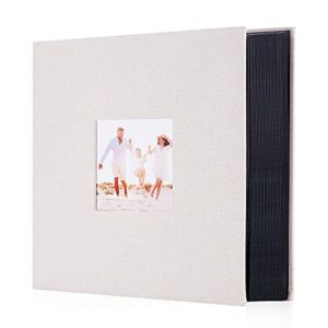 artmag fabric photo album 4x6 600 large capacity for family wedding anniversary linen album holds 600 horizontal and vertical photos (600 pockets, beige)