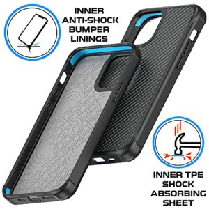 Phone REBEL iPhone 12 Case/iPhone 12 Pro Case [Rebel Series Gen-2] Premium Aramid Fiber, MagSafe Compatible, Protective Shockproof Corners, Slim Fit Grip Case for 12/12 Pro 6.1 2020 (REBEL Black)