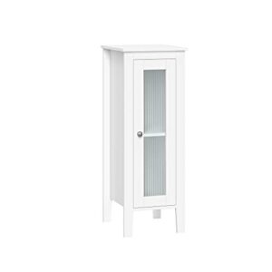 riverridge prescott slim single door floor storage cabinet, white