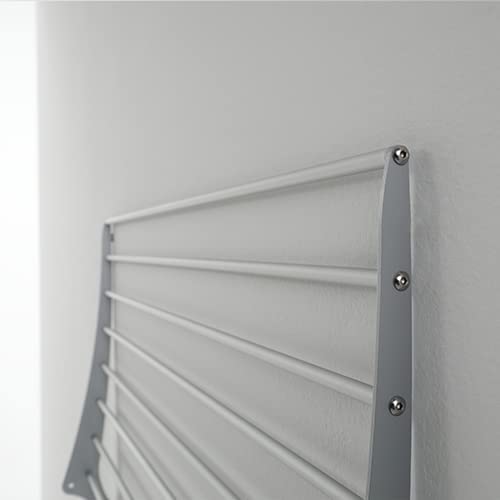 foxydry Fold, Wall-Mounted Clothes Drying Rack, Vertical Folding Indoor Outdoor Clothes line in Aluminium Steel (80 cm)