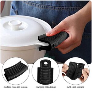 8 Pack Cast Iron Handle Cover, Silicone Hot Handle Holder, Assist Handle Holder, Non-Slip Pot Holder Sleeve, Pot Handle Covers Heat Resistant Potholder Cookware Silicone Cast Iron Handle Cover