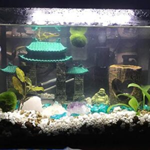 Mairuker Aquarium Decorations Fish Tank Chinese Temple Landscape Decor Aquarium Accessories for Fish and Shrimp