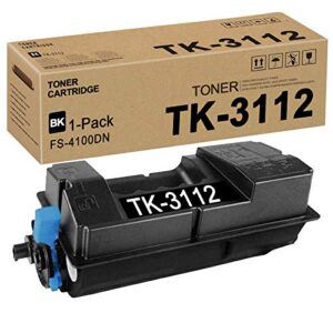 tk3112 tk-3112 1t02mt0us0 toner cartridge (black,1 pack) replacement for kyocera fs-4100dn toner kit printer