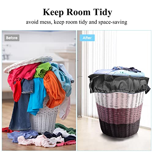 OTraki Travel Dirty Laundry Bags 24 x 32 inch 2 Pack Heavy Duty Drawstring Organizer Bag Tear Resistant Clothes Organization Storage Medium Size for Home Dorm Camp Trip College 60 x 80 cm Black