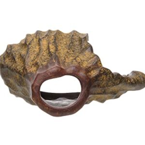 Plecoceramics Aqaurium Volcano Ceramic Decoration, Hideout Log Ornament Hiding Place for Plecos Cichlids Betta Fish