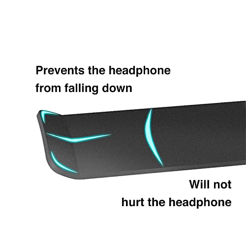 Mt.Jun Aluminum Under-Desk Headphone Hook, with Strong Adhesive VHB Tape, Holds 5 lbs (Black)