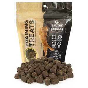 brutus & barnaby training treats for dogs - peanut butter & banana - all-natural healthy low calorie vegan treat - great to use for rewards in training your puppy or dog