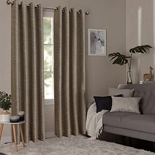 Merryfeel 100% Blackout Window Curtain Panels,Grommet Thermal Insulated Room Darkening Bedroom and Living Room Curtains, Set of 2 Decorative Curtain Panels (52 x 84 Inch)