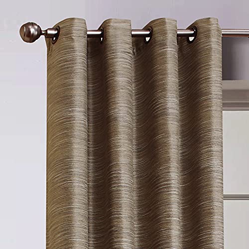 Merryfeel 100% Blackout Window Curtain Panels,Grommet Thermal Insulated Room Darkening Bedroom and Living Room Curtains, Set of 2 Decorative Curtain Panels (52 x 84 Inch)