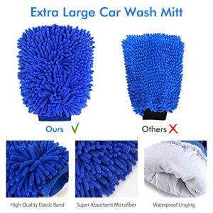 VEEAPE Car Wash Kit 14Pcs Car Detailing Kit, Car Cleaning Kit Car Accessories for Women, Car Wax Cleaning Supplies Interior Exterior Cleaner - Cleaning Gel, Car Wash Brush with Long Handle, Bucket