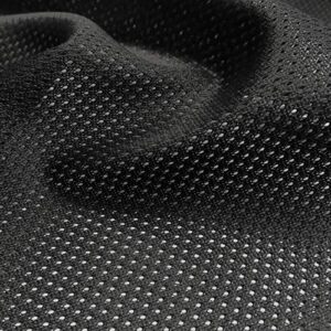 pico textiles 1 yard - black polyester micro mesh jersey fabric - sold by the yard - variety of colors - durable athletic mesh fabric, ideal for sewing soccer and basketball jerseys uniforms