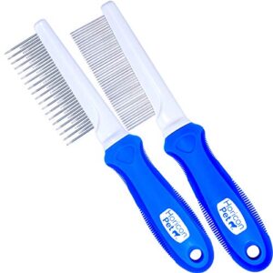 horicon pet detangling and grooming dog comb set for dogs, cats, small animals