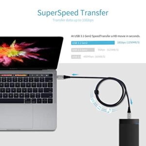 Short USB C to USB C Cable Up to 10Gbps Data Transfer - 1FT,LDLrui USB C 3.1 Gen 2 Cable Supports 100W Charging 4K Video Output Monitor, for MacBook Pro, Galaxy S21, iPad Pro, Samsung T7 SSD, and More