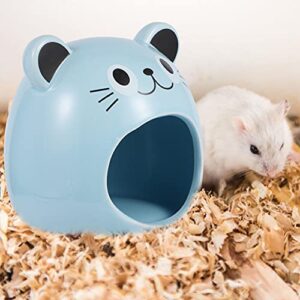 balacoo Hamster Hideout Ceramic Pet House Ceramic Cartoon Bear Shape Hamster Hideout Critter Bath House Cave Summer Cooling House for Chinchilla Mini Hut Small Animal Hideout Cave Accessories