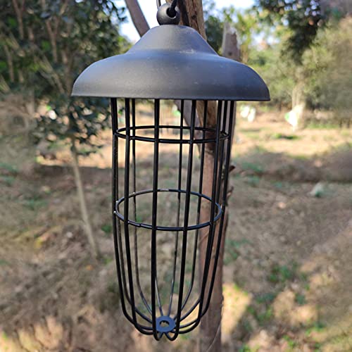 Haokaini Outdoor Bird Feeder, Wild Bird Feeder Tube Metal Mesh Hanging Fat Ball Holder Bird Feed Dispenser for Garden Backyard Outside