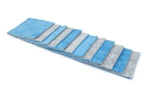 [saver sheet] coating applicator towel with barrier layer - 12 pack (blue/gray, 4"x4")