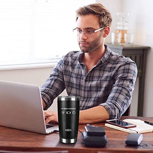 Computer Geek Gifts for Men-Cool Fathers Day Funny Gifts Unique Gamer Birthday Gifts for Him Personalized Present Ideas for Women, Husbands,Dad, Boyfriend,Coworkers Tumbler 20oz Black Worst