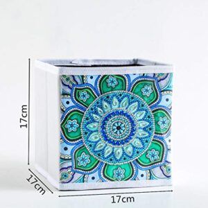 JGA JOGGING ARM Storage Cubes Baskets DIY Diamond Painting Kits Folding Container Storage with Mandala Flowers Art Craft Diamond Embroidery Paintings Great for Home Drawer Organizers and Storage