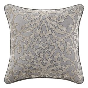 waterford carrick dec pillow, large, grey/gold antique