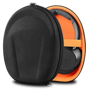 geekria shield headphones case compatible with plantronics backbeat pro 2, go 810, blackwire 3300 case, replacement protective hard shell travel carrying bag with accessories storage (black)
