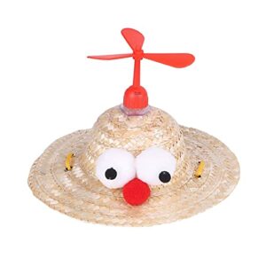 pet mini dog hat dog straw hat cat hat sombrero woven cat hat dog sun cap cat sunhat puppy cap small windmill hat outdoor sun protection hat for photo props