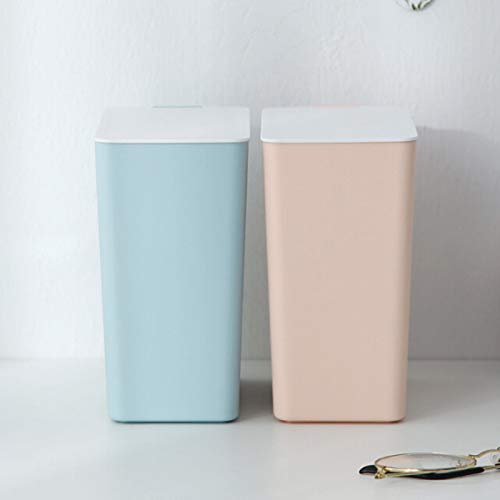 Dustbin Mini Solid Color Desktop Dustbin Trash Can Kitchen Worktop Rubbish Holder Bin