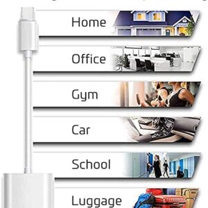 Apple MFi Certified Lightning to 3.5mm Headphones Dongle Jack Adapter for iPhone,2 in 1 Charger and Aux Audio Splitter Adapter Compatible with iPhone 8 11 12 X XR XS Support All iOS System