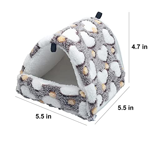 2 Pieces Small Pet Cage Hammock Guinea Pig Bed Hideout, Warm Rat Hammock Bed Bunkbed Sugar Glider Hammock Guinea Pig Cage Accessories Bedding for Squirrel Rat Hedgehog Chinchilla Nest Tent (Coffee)