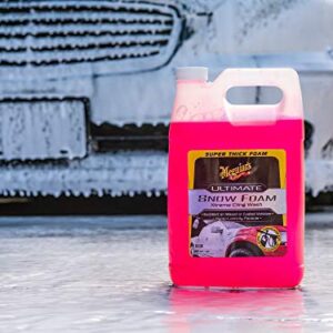 Meguiar's G191501 Ultimate Snow Foam Wash, Pink Foaming Car Wash Soap for Foam Cannons & Foam Guns, Ideal Foam Wash for Cars, Trucks, Motorcycles, RVs & More - 1 Gallon Container