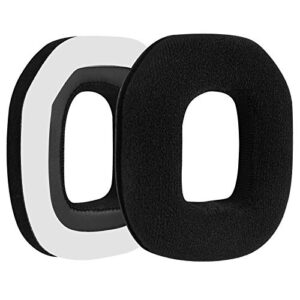 Geekria Comfort Velour Replacement Ear Pads for Astro A40 TR A50 Headphones Earpads, Headset Ear Cushion Repair Parts (Black)