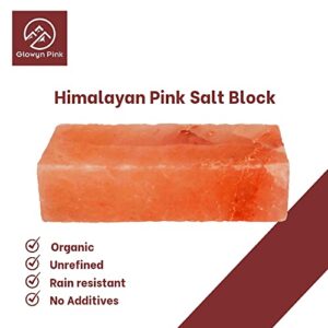 Glowyn Pink Himalayan Salt Block Lick Brick – 4.4 lbs, 4 Pack – 8X 3.85 x 2 inches (fits Standard Salt Block Holder) - 100% Natural with Vital Minerals for Horses & Livestock.