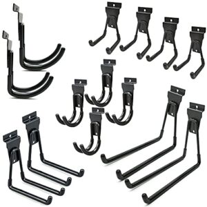 ATOOLA Slatwall Hooks, Garage Slatwall Accessories, Multi Size Slatwall Hooks and Hangers, 14Pack