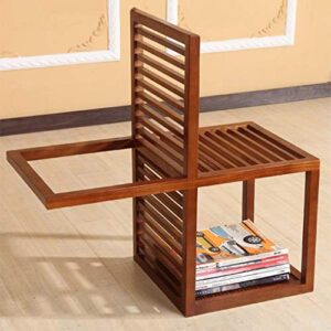 Storage Newspaper Baskets Furniture Wooden Newspaper Rack Study Room Living Room Magazine Rack Rack Study Room Shelves (Color : Brown, Size : 6735cm)