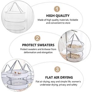 BESPORTBLE Collapsible Mesh Basket Dryer Net Hanging Mesh Organizer Basket Folding Hanging Dryer for Sweater Socks Towels Underwear Bras 61cm