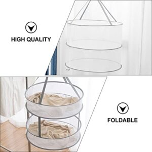 BESPORTBLE Collapsible Mesh Basket Dryer Net Hanging Mesh Organizer Basket Folding Hanging Dryer for Sweater Socks Towels Underwear Bras 61cm