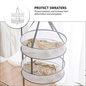 BESPORTBLE Collapsible Mesh Basket Dryer Net Hanging Mesh Organizer Basket Folding Hanging Dryer for Sweater Socks Towels Underwear Bras 61cm