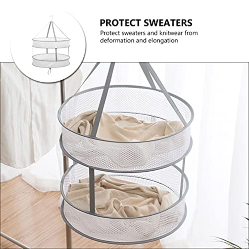 BESPORTBLE Collapsible Mesh Basket Dryer Net Hanging Mesh Organizer Basket Folding Hanging Dryer for Sweater Socks Towels Underwear Bras 61cm