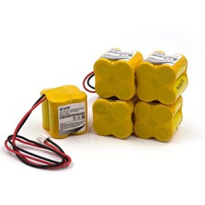 yutsujo (5-pack) 4.8v ni-cd battery replacement for mk power mh29673, custom-196, dantona bl93nc484, bst d-2/3aa400mah, osa162 anic1361 exit sign emergency light