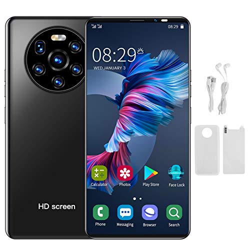 FOLOSAFENAR Smartphone,5.45in HD Full Screen Dual Card Dual Standby Mobile Phone,Face Recognition and Fingerprint Unlocking,Light and Fashion