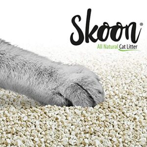 (1 Bag) Skoon All-Natural Fine Grain Cat Litter, Unscented & Safe for Kittens. Light-Weight, Non-clumping, Low Maintenance. Absorbs & Seals Liquids for Best Odor Control. Self-Cleaning Box Compatible.