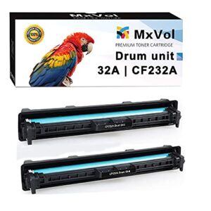 mxvol compatible drum unit replacement for hp 32a cf232a drum yields up to 23,000 pages 2-pack use for hp laserjet pro m148dw m203dw m227fdw m118dw m148fdw m227fdn printer