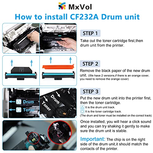 MxVol Compatible Drum Unit Replacement for HP 32A CF232A Drum Yields Up to 23,000 Pages 2-Pack use for HP Laserjet Pro M148dw M203dw M227fdw M118dw M148fdw M227fdn Printer