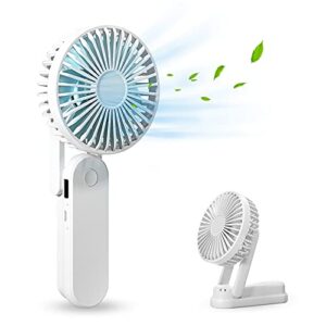 COMFIER Portable Fan,Small Personal Fan, Mini Handheld Fan,3 Speeds Rechargeable Hand held Fan with Power Bank, Foldable hand Fan for Outdoor,Sports,Travel,Women,Men,Kids