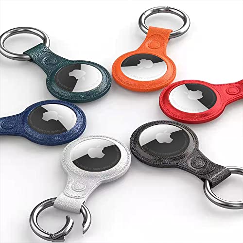 TPU Protective Cover for Apple AirTag Phone Finder Case Tracker with Keychain Ring, 2021 Bluetooth AirTag Anti Lost Case Holder Pendant for Pets,Keys,Backpacks,Luggage Bags (Orange)