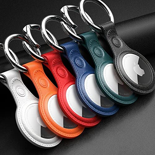 TPU Protective Cover for Apple AirTag Phone Finder Case Tracker with Keychain Ring, 2021 Bluetooth AirTag Anti Lost Case Holder Pendant for Pets,Keys,Backpacks,Luggage Bags (Orange)